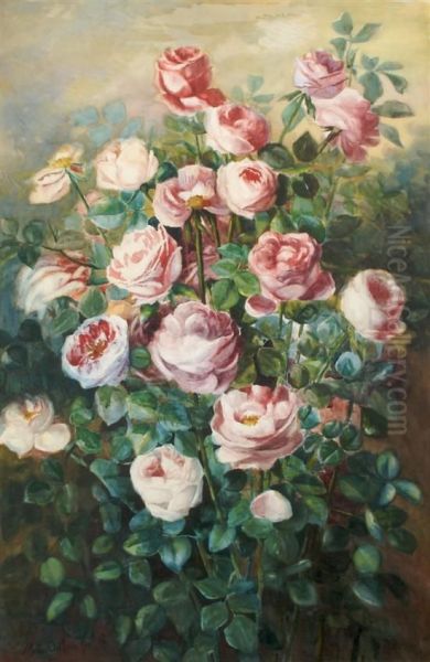 Still Life With Peonies Oil Painting by Marie Osthaus Griffith