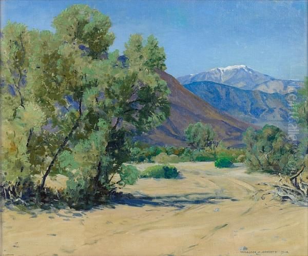 A View Of Snowcapped San Jacinto Oil Painting by William Alexander Griffith