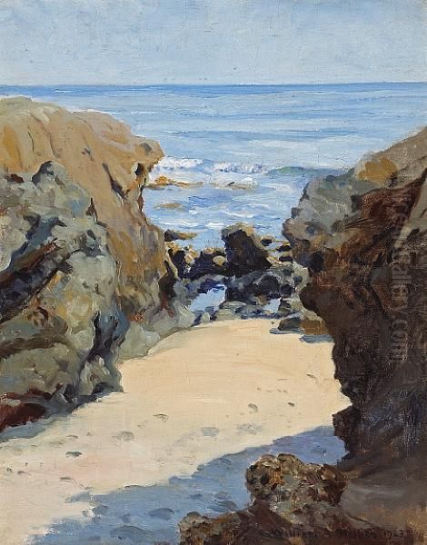 Along The Rocky Shore Oil Painting by William Alexander Griffith