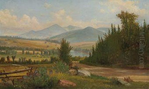 Haying In The Pemigewasset Valley, New Hampshire Oil Painting by Samuel W. Griggs