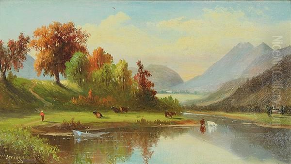 View Of The White Mountains Oil Painting by Samuel W. Griggs