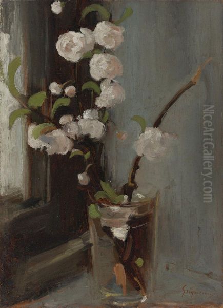 Apple Blossom Oil Painting by Nicolae Grigorescu