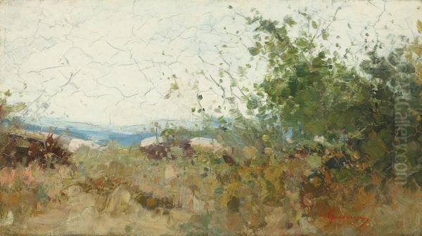 Landscape From Posada Oil Painting by Nicolae Grigorescu