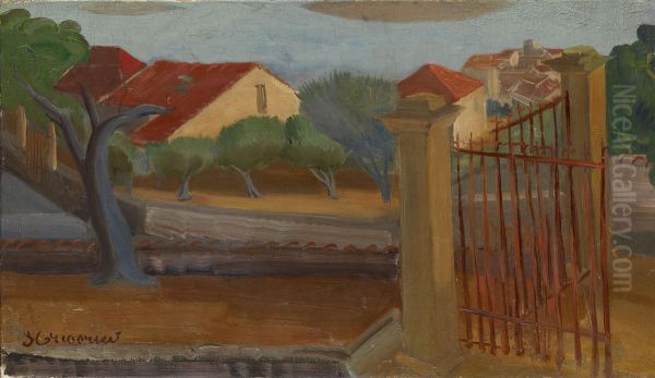 Garden Gate by Boris Dimitrevich Grigoriev