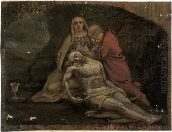 Die Beweinung Christi Oil Painting by Ludwig Emil Grimm