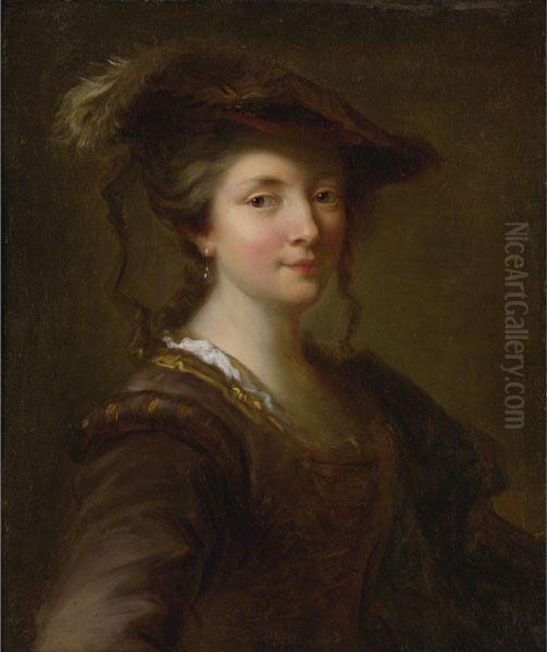 Portrait Of A Lady Oil Painting by Jean-Alexis Grimou