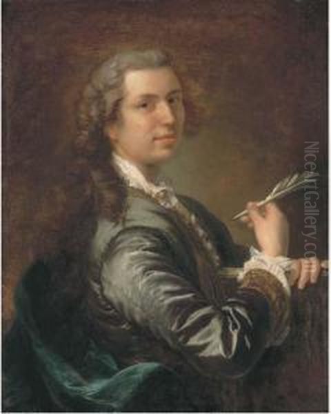 Portrait D'un Dessinateur Oil Painting by Jean Grimoux