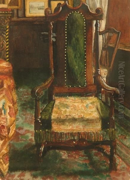 The Armchair Oil Painting by Arthur E. Grimshaw