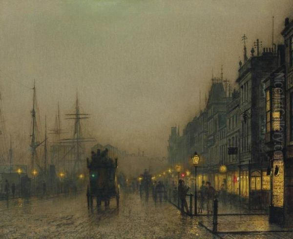 Reekie, Glasgow Oil Painting by John Atkinson Grimshaw