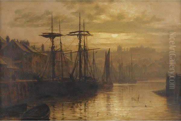 Whitby Oil Painting by Louis H. Grimshaw