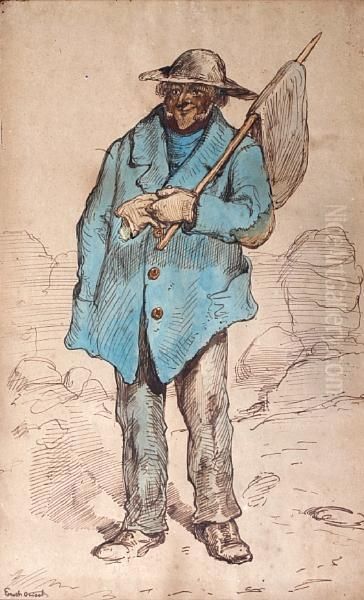 Sketch Of A Traveller Oil Painting by Ernest Henry Griset