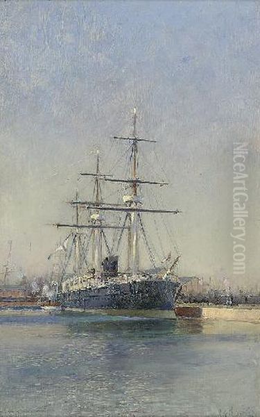 The Russian Imperial Yacht 
Standart Oil Painting by Nikolai Nikolaievich Gritsenko