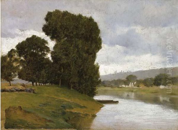 Paesaggio Fluviale Oil Painting by Lucien Griveau