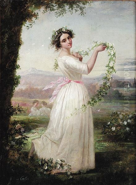 Spring Oil Painting by Francois Frederic Grobon