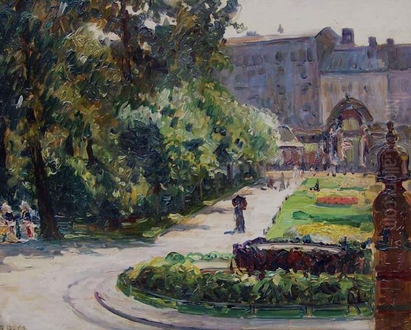 Zoologischer Garten Berlin Oil Painting by Reinhold Grohmann