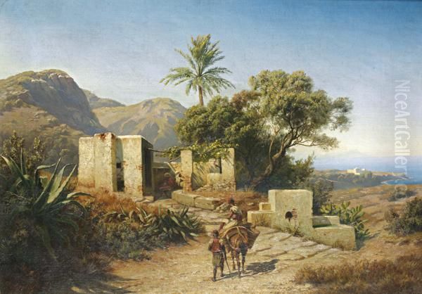 Paysage Du Sahel Oil Painting by Curtius Grolig