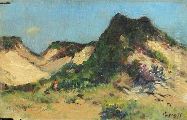 Sand Dunes Under Clear Skies Oil Painting by Albert Lorey Groll