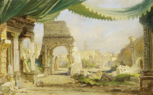 Forum Romanum Oil Painting by Theodor Groll