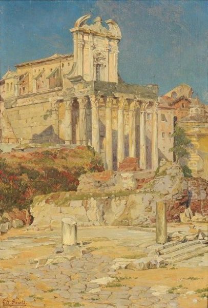 Le Forum Romain Oil Painting by Theodor Groll