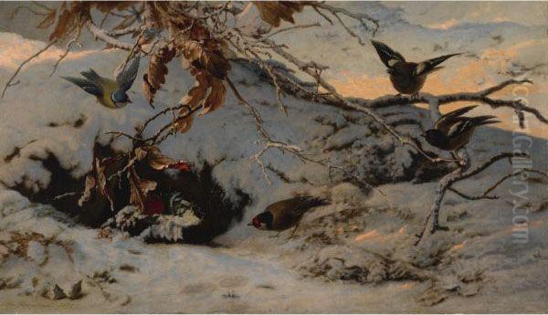 Winter Oil Painting by Theude Gronland