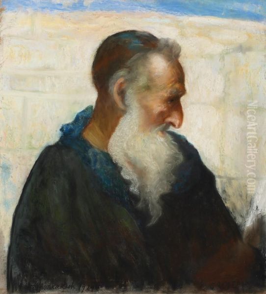 A Wise Jew Oil Painting by Nicolae Gropeano