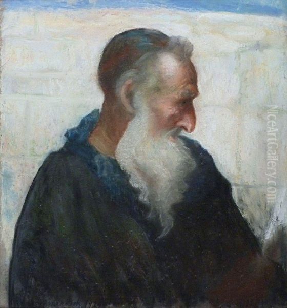 Le Rabbin Oil Painting by Nicolae Gropeano