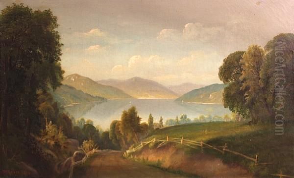 Road To A Lake Oil Painting by Daniel Charles Grose