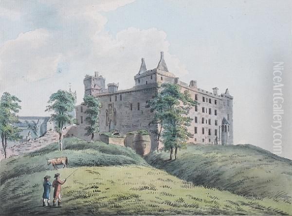 Linlithgow Palace Oil Painting by Francis, Captain Grose