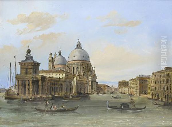 Santa Maria Della Salute Oil Painting by Carlo Grubacs