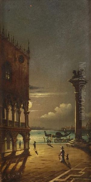 The Piazza San Marco Oil Painting by Giovanni Grubacs