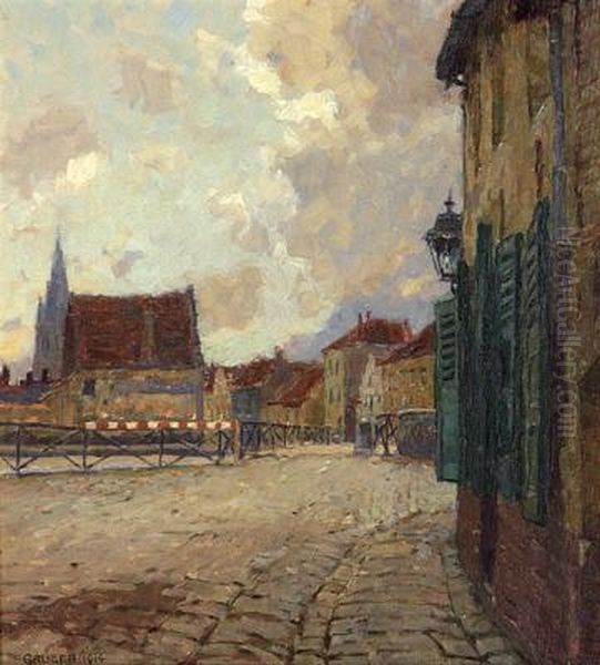 Motiv Aus Antwerpen Oil Painting by Franz Gruber-Gleichenberg