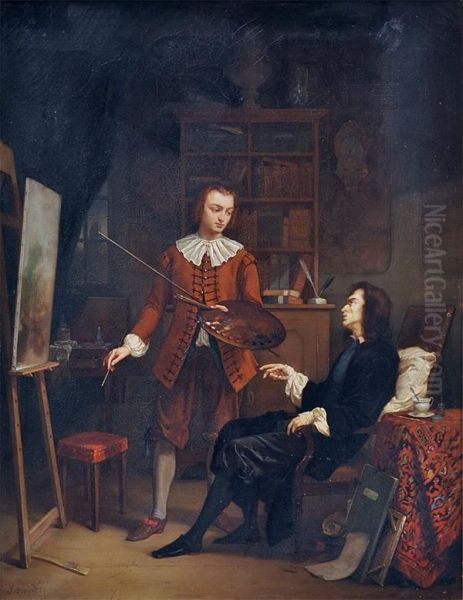 ''the Critic Oil Painting by Johann Grund