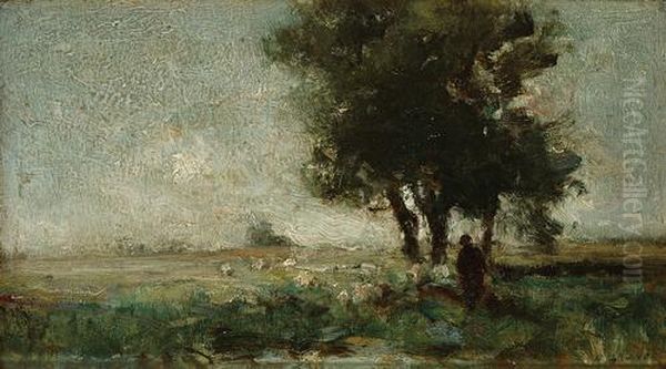 Pastorale Oil Painting by Elioth Gruner