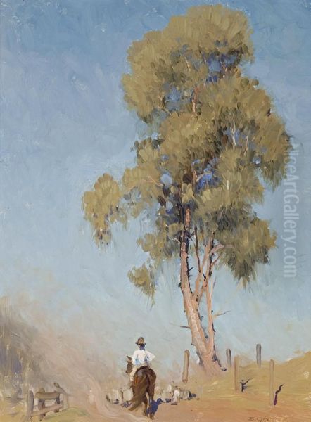 Summer Droving Oil Painting by Elioth Gruner