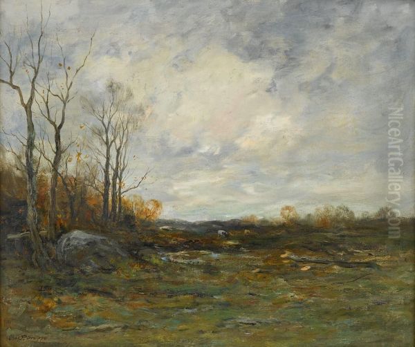 November Landscape Oil Painting by Charles Paul Gruppe