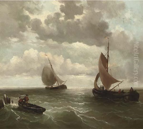 Setting Out To Sea Oil Painting by Willem Jun Gruyter