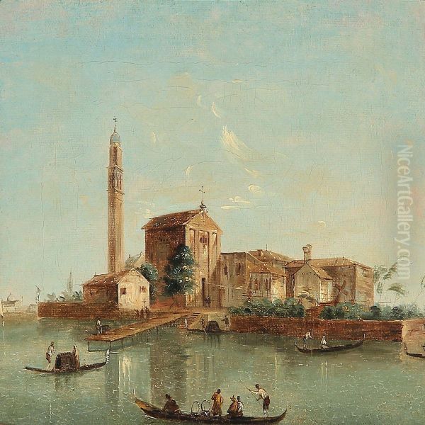 View From Venice Oil Painting by Giacomo Guardi