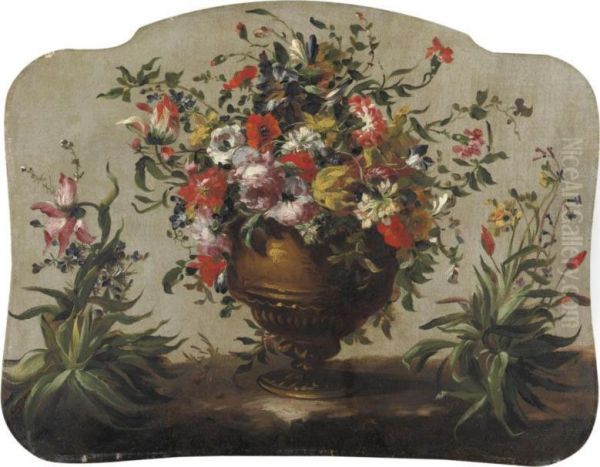 Natura Morta Con Vaso Di Fiori Oil Painting by Francesco Guardi