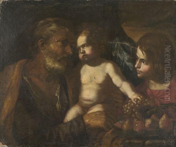  La Sainte Famille  Oil Painting by Francesco Guarino