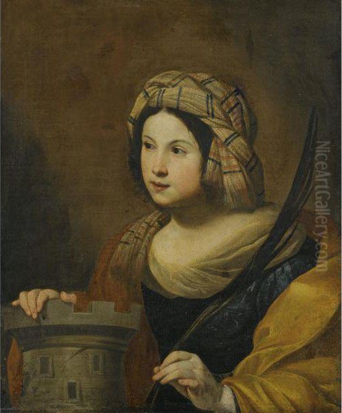 Saint Barbara Oil Painting by Francesco Guarino