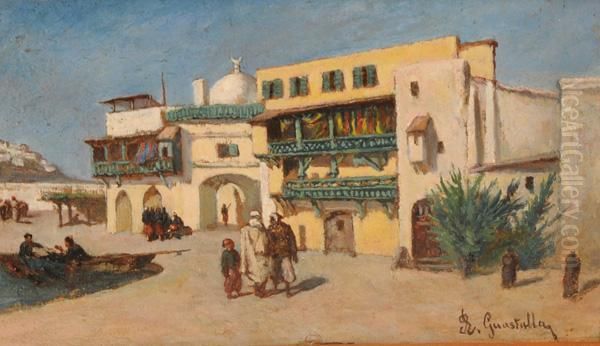 Scorcio Di Citta Araba Oil Painting by Roberto Guastalla