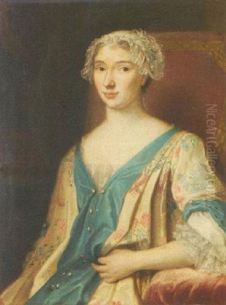 Femme A La Coiffe De Dentelle Oil Painting by Jean-Baptiste Guelard