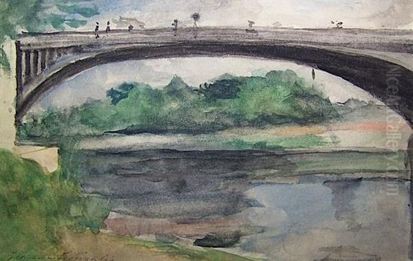 Le Pont Oil Painting by Jeanne Guerard-Gonzales