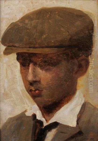 Portrait De Garcon Oil Painting by Jules Guerin