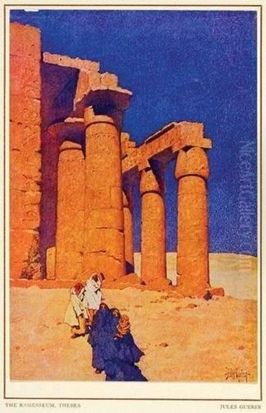 Guerin And Maxfield Parrish. A Collection Of Colour Prints Oil Painting by Jules Guerin