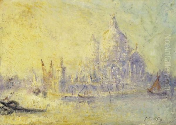 Santa Maria Della Salute In Venedig Oil Painting by Andre Guerin Le Guay