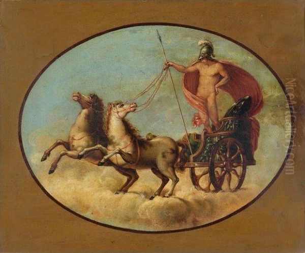 Phaeton Conduisant Le Char Du Soleil Oil Painting by Paulin Jean Baptiste Guerin