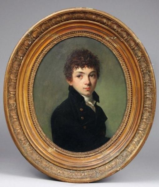 Portrait De Jeune Homme Oil Painting by Paulin Jean Baptiste Guerin