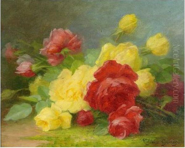 Jete De Roses Oil Painting by Therese Guerin