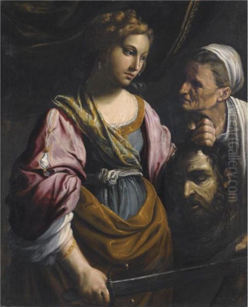 Judith With The Head Of Holofernes Oil Painting by Giovanni Francesco Guerrieri